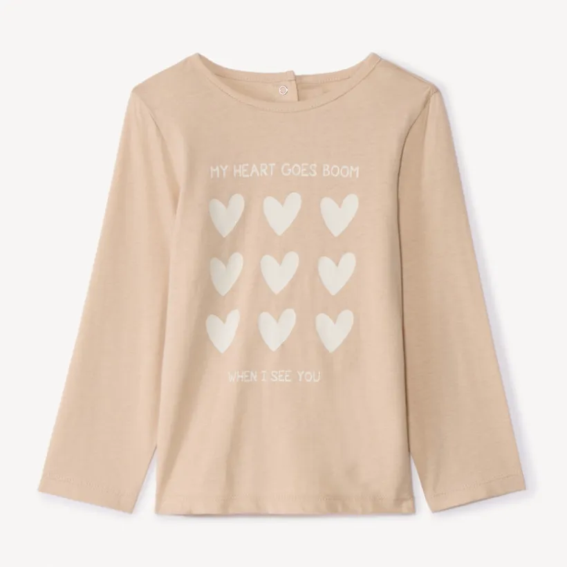 T-shirt met lange mouwen en print meisjes