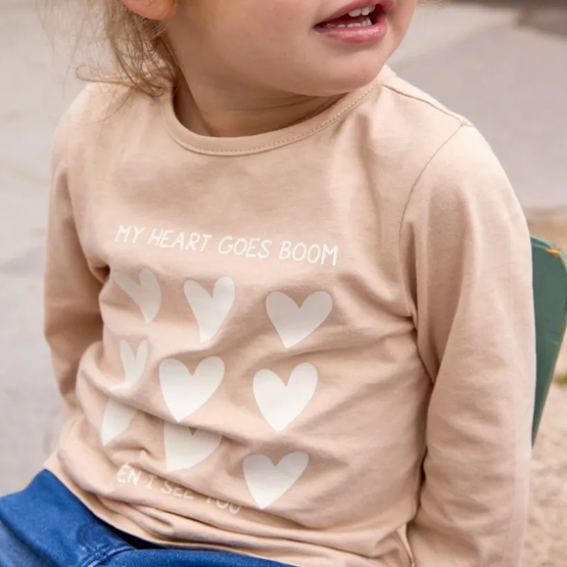 T-shirt met lange mouwen en print meisjes
