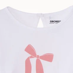 T-shirt met lange mouwen en print van een knoop voor babymeisje