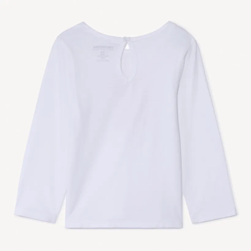 T-shirt met lange mouwen en print van een knoop voor babymeisje