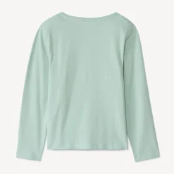 T-shirt met lange mouwen en print met geborduurde patches meisjes