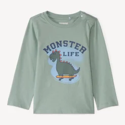 T-shirt met lange mouwen en print voor babyjongens