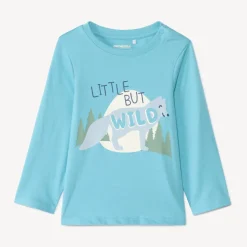 T-shirt met lange mouwen en print voor babyjongens