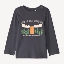 T-shirt met lange mouwen en print voor babyjongens
