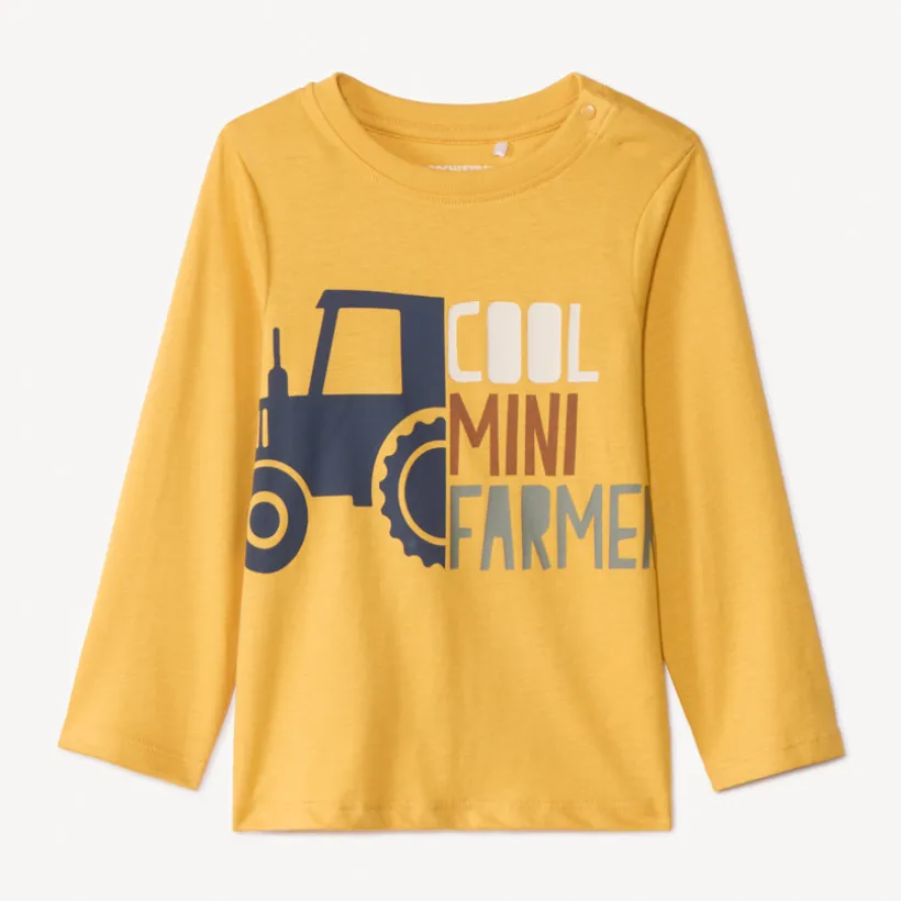 T-shirt met lange mouwen en print voor babyjongens