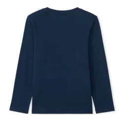 T-shirt met lange mouwen en reliëfprint jongens