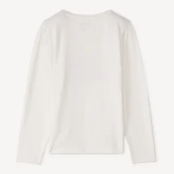 T-shirt met lange mouwen en rockprint met pailletten meisjes