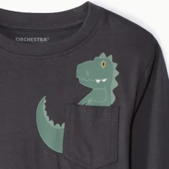 T-shirt met lange mouwen en speelse dierenprint jongens
