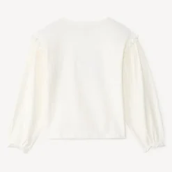 T-shirt met lange mouwen en tule strik meisjes