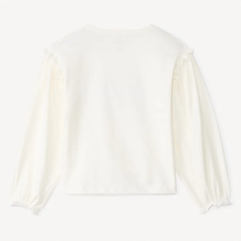 T-shirt met lange mouwen en tule strik meisjes