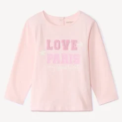 T-shirt met lange mouwen, fantasieborduursel, voor babymeisje