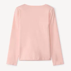 T-shirt met lange mouwen, fantasie softprint met glitterdetails, meisjes
