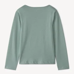 T-shirt met lange mouwen, fantasie softprint met glitterdetails, meisjes