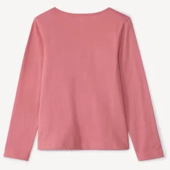 T-shirt met lange mouwen, fantasie softprint met glitterdetails, meisjes
