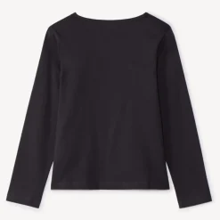 T-shirt met lange mouwen, fantasie softprint met glitterdetails, meisjes