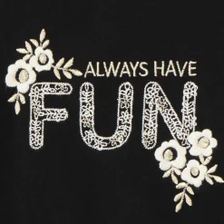 T-shirt met lange mouwen, geborduurd, meisjes