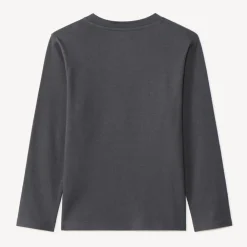 T-shirt met lange mouwen, geborduurd en geprint, jongens