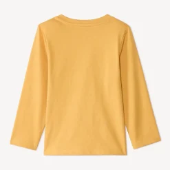 T-shirt met lange mouwen, grote contrasterende geperste print voor babyjongens