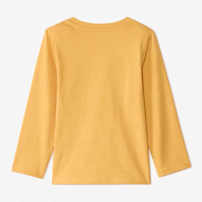 T-shirt met lange mouwen, grote contrasterende geperste print voor babyjongens