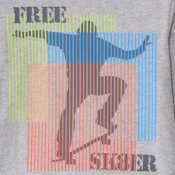 T-shirt met lange mouwen in effen kleur met soft print jongens