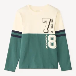 T-shirt met lange mouwen in kleurblokstijl