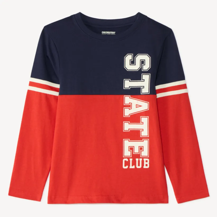 T-shirt met lange mouwen in kleurblokstijl