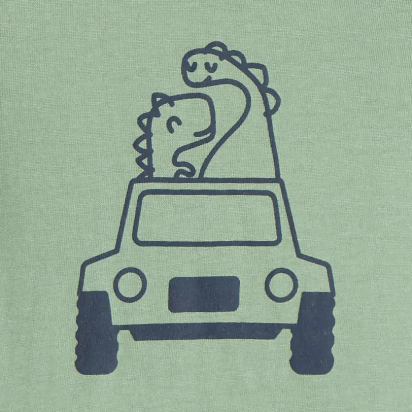 T-shirt met lange mouwen jongens met dinosaurusprint