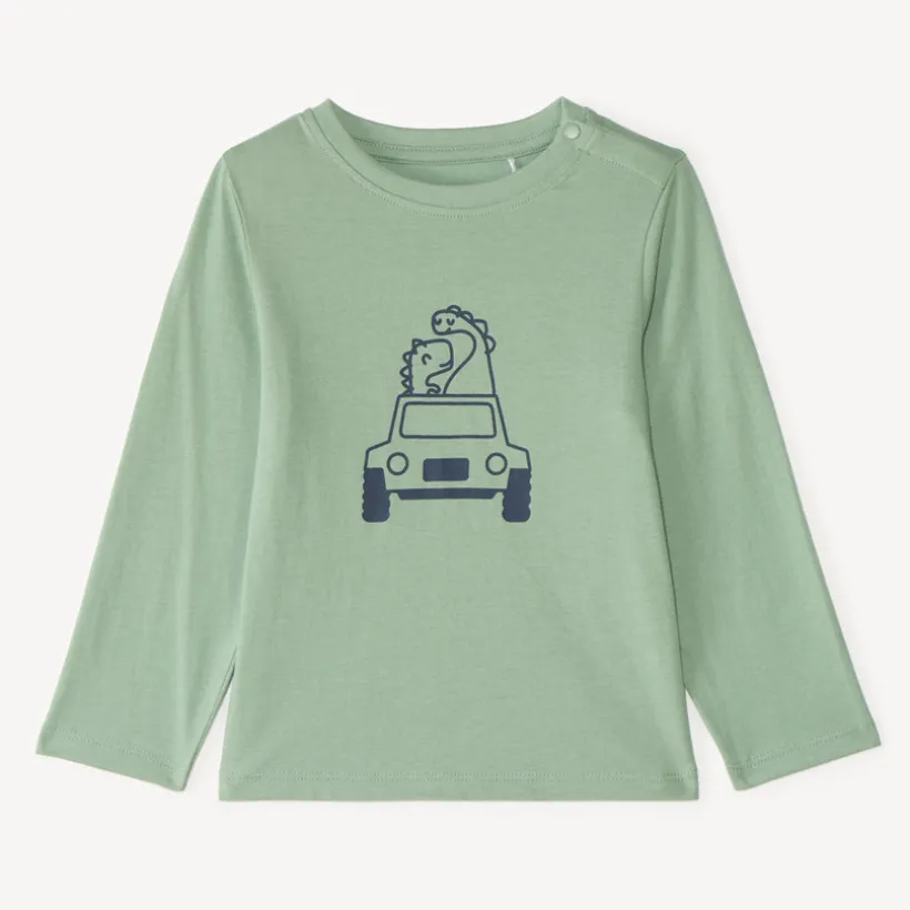 T-shirt met lange mouwen jongens met dinosaurusprint