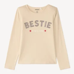 T-shirt met lange mouwen meisjes met print Bestie