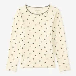 T-shirt met lange mouwen met bloemenprint voor meisje