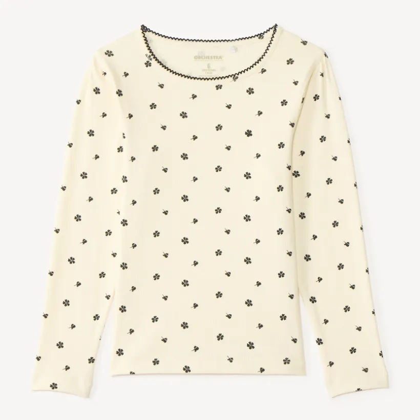 T-shirt met lange mouwen met bloemenprint voor meisje