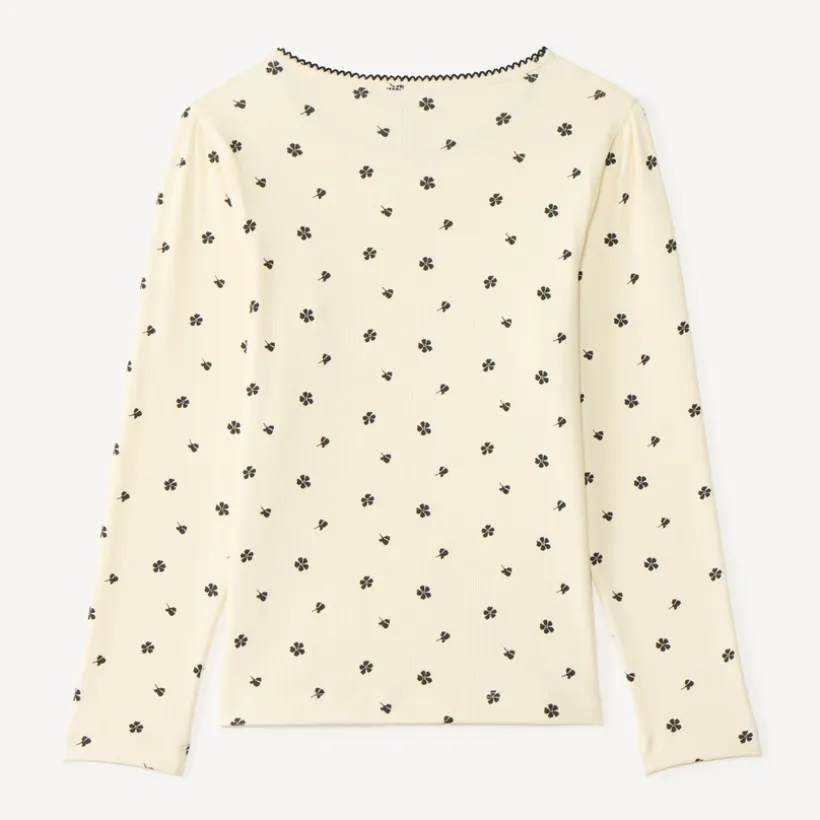 T-shirt met lange mouwen met bloemenprint voor meisje