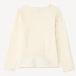 T-shirt met lange mouwen met een fantasie snit en strass meisjes