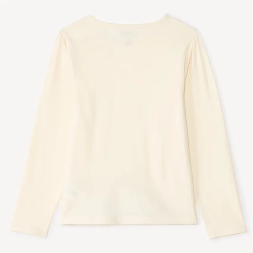 T-shirt met lange mouwen met een fantasie snit en strass meisjes