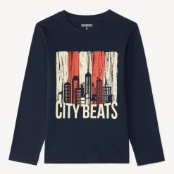 T-shirt met lange mouwen met fantasiedruk jongens