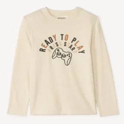 T-shirt met lange mouwen met gameboyprint jongens