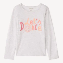 T-shirt met lange mouwen met glitters meisjes