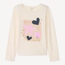 T-shirt met lange mouwen met glitters meisjes