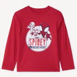 T-shirt met lange mouwen met magische pailletten Spidey Marvel jongens