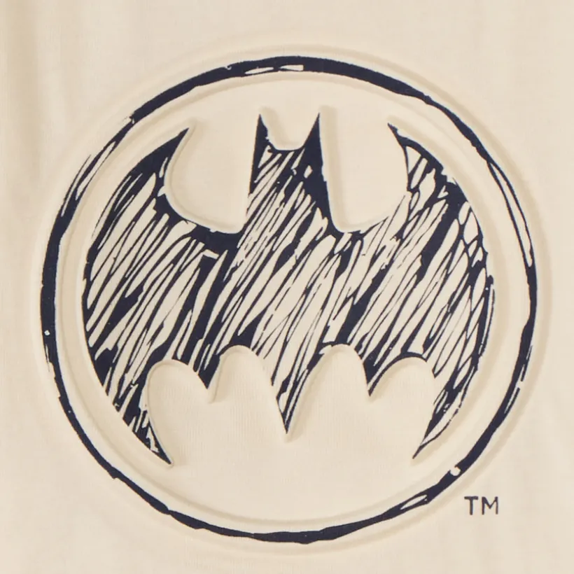 T-shirt met lange mouwen met reliëfprint van Batman Warner jongens.
