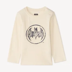 T-shirt met lange mouwen met reliëfprint van Batman Warner jongens.