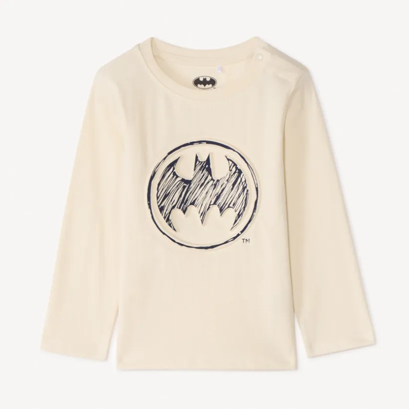 T-shirt met lange mouwen met reliëfprint van Batman Warner jongens.