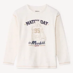 T-shirt met lange mouwen, puffprint Amerikaanse football jongens