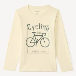 T-shirt met lange mouwen sportprint jongens