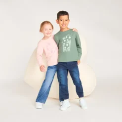 T-shirt met lange mouwen sportprint jongens