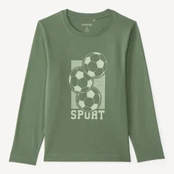 T-shirt met lange mouwen sportprint jongens