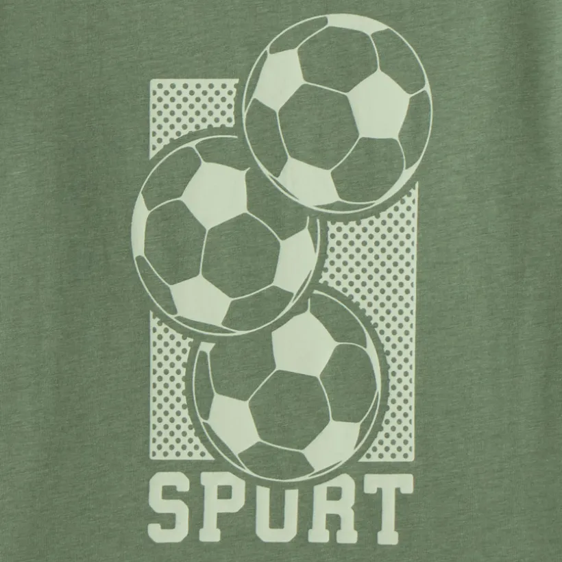 T-shirt met lange mouwen sportprint jongens