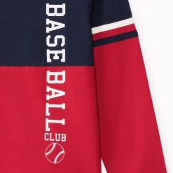 T-shirt met lange mouwen, tweekleurig colour block effect, met sportieve print jongens
