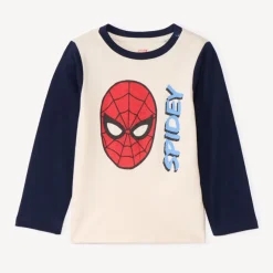 T-shirt met lange mouwen, tweekleurig, Spider-Man Marvel voor babyjongens