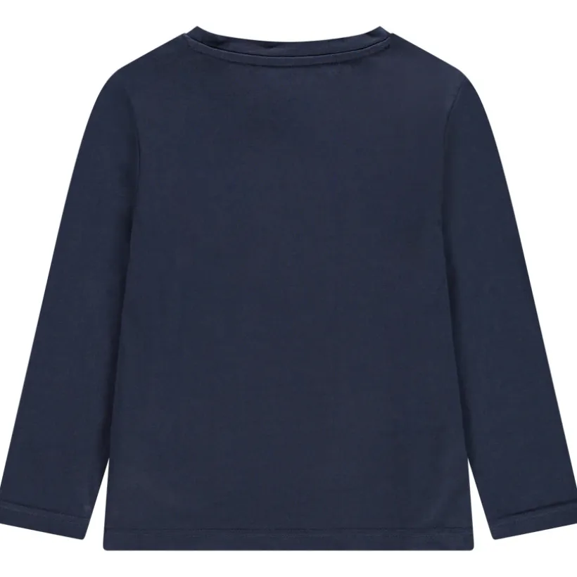T-shirt met lange mouwen uit jerseystof met boodschap en magische lovertjes